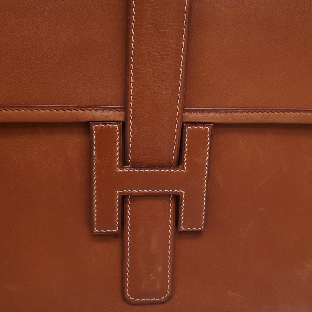 HERMÈS TAN JIGE CLUTCH