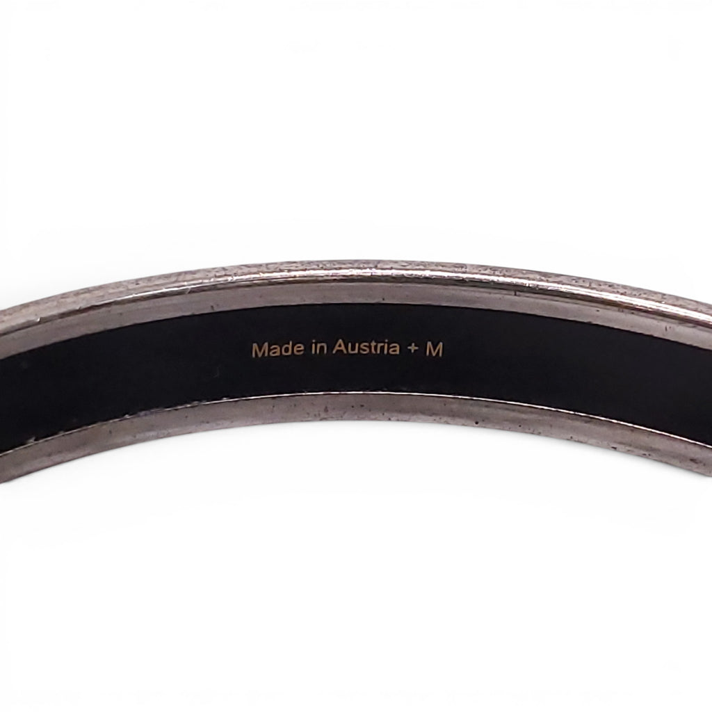 HERMÈS THIN GEOMETRIC PATTERNED BANGLE - SIZE 70