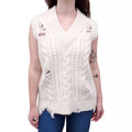 HOLZWEILER IVORY SWEATER VEST - SIZE S