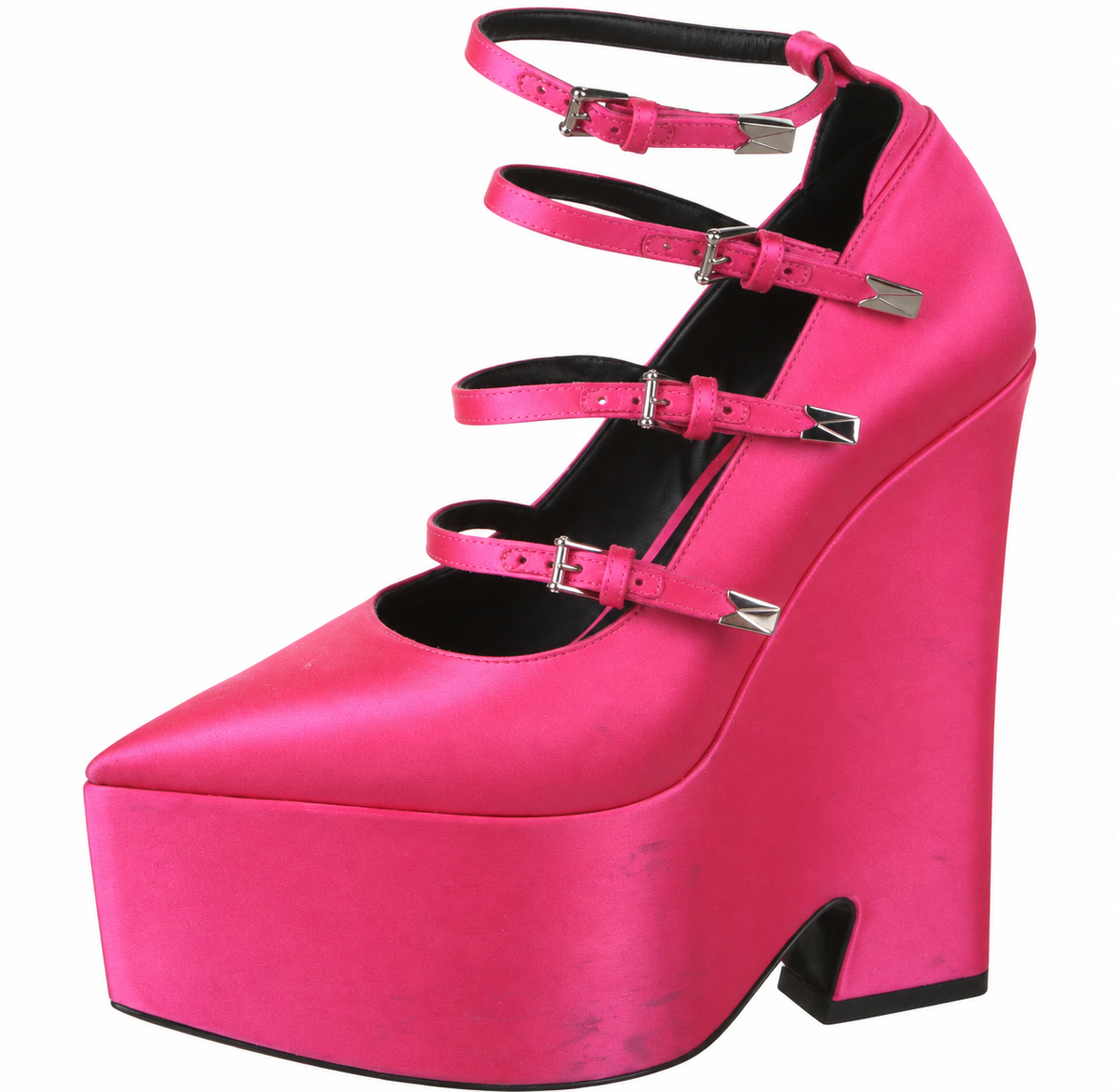 Versace Tempest Satin Platform Pumps