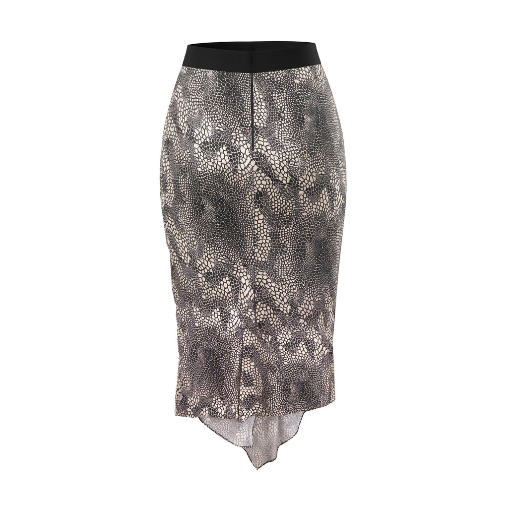 ISABEL MARANT BLACK AND CREAM PATTERNED SKIRT - SIZE 38
