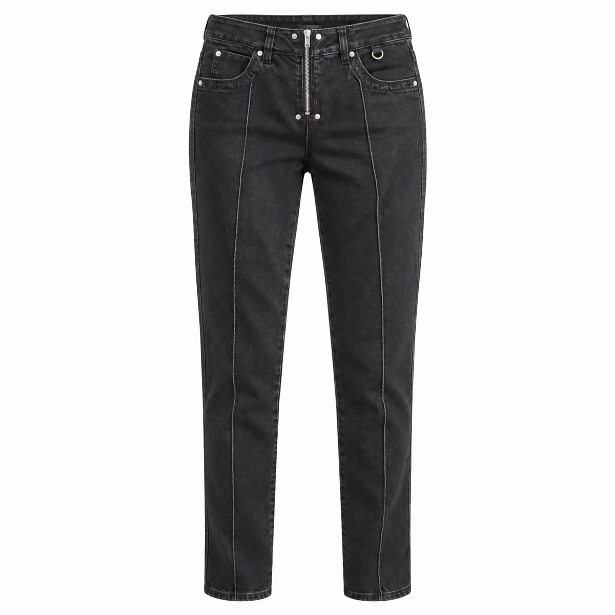 ISABEL MARANT BLACK JEANS WITH PIPING DETAIL - SIZE 36