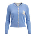 ISABEL MARANT ÉTOILE BLUE LOGO CARDIGAN - SIZE 38