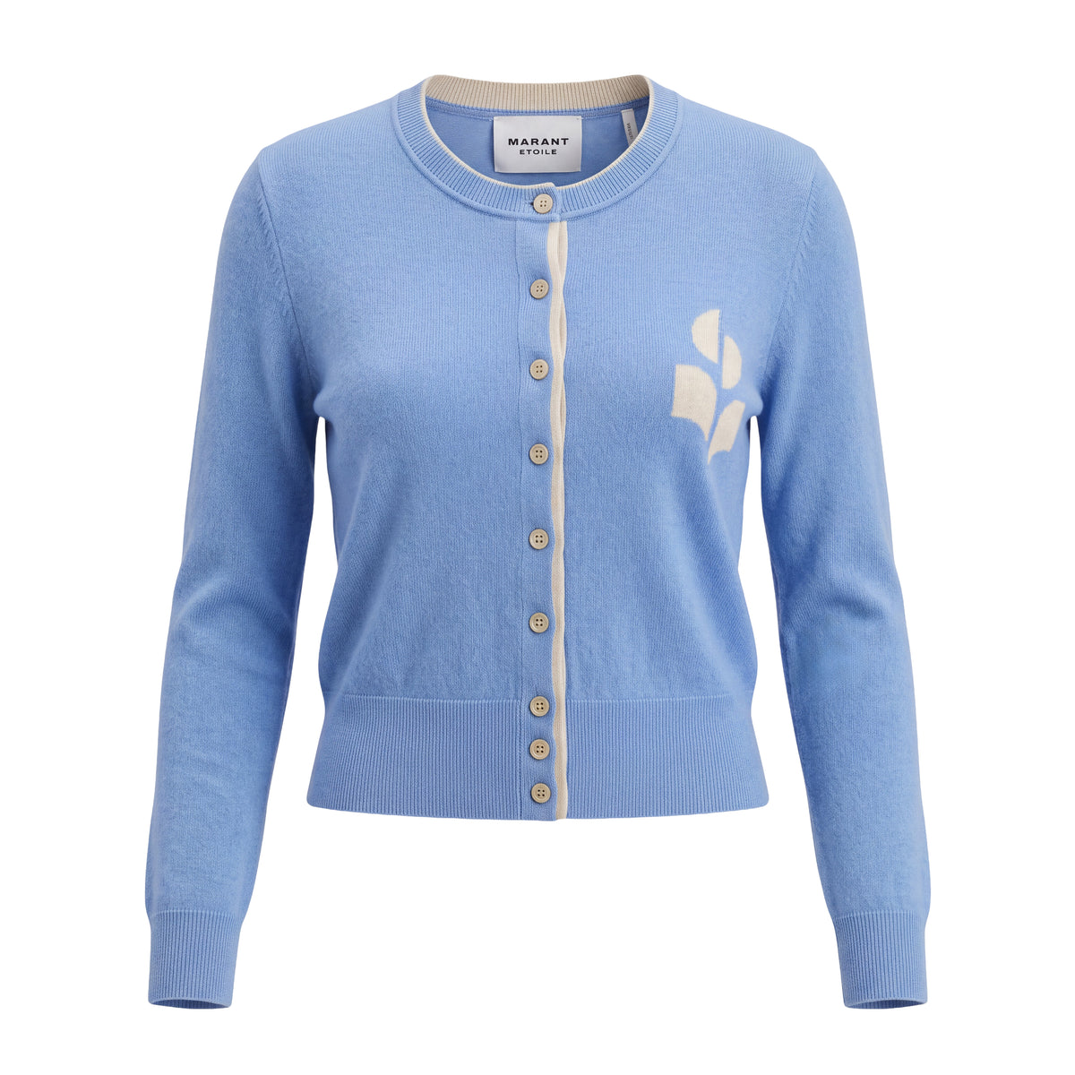 ISABEL MARANT ÉTOILE BLUE LOGO CARDIGAN - SIZE 38