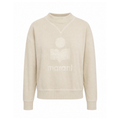 ISABEL MARANT ÉTOILE LIGHT KHAKI LOGO SWEATSHIRT - SIZE 36