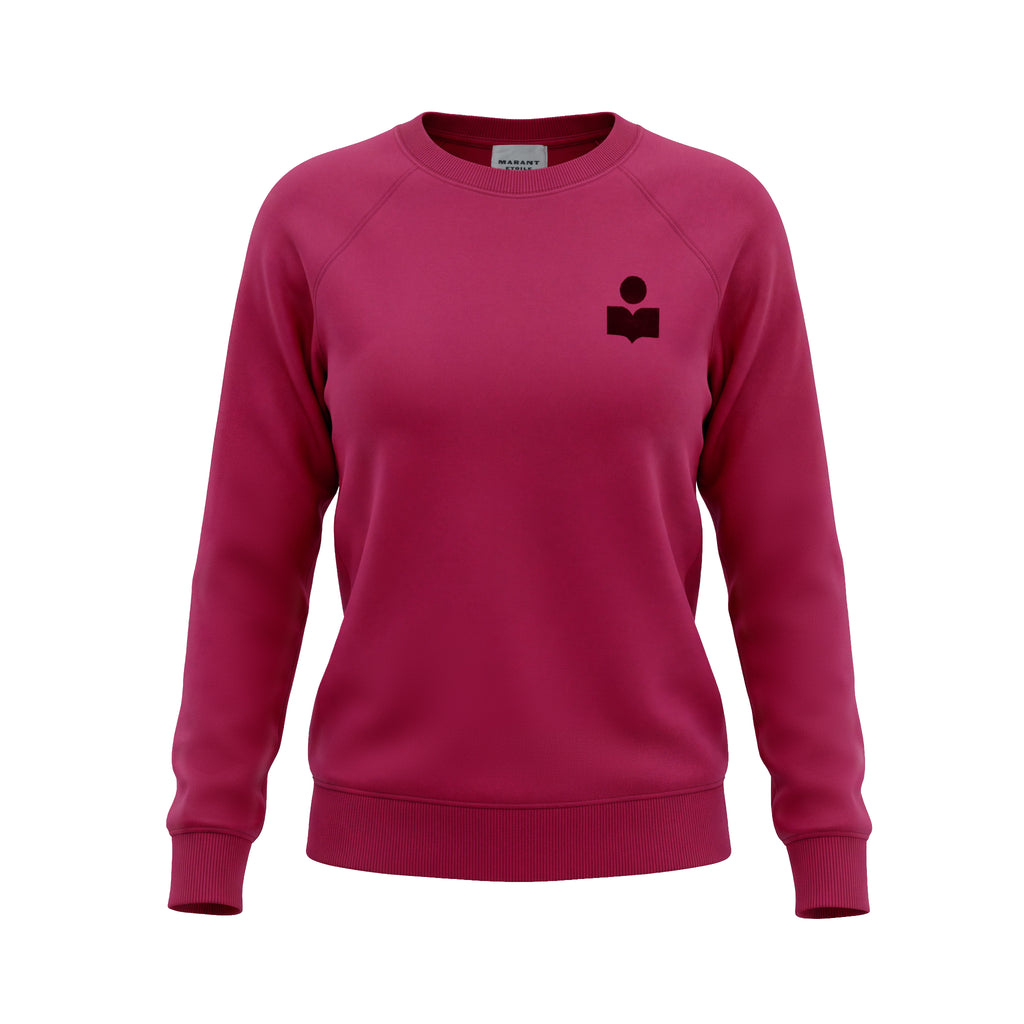 ISABEL MARANT ÉTOILE MILLA FLOCKED LOGO SWEATSHIRT - SIZE 34