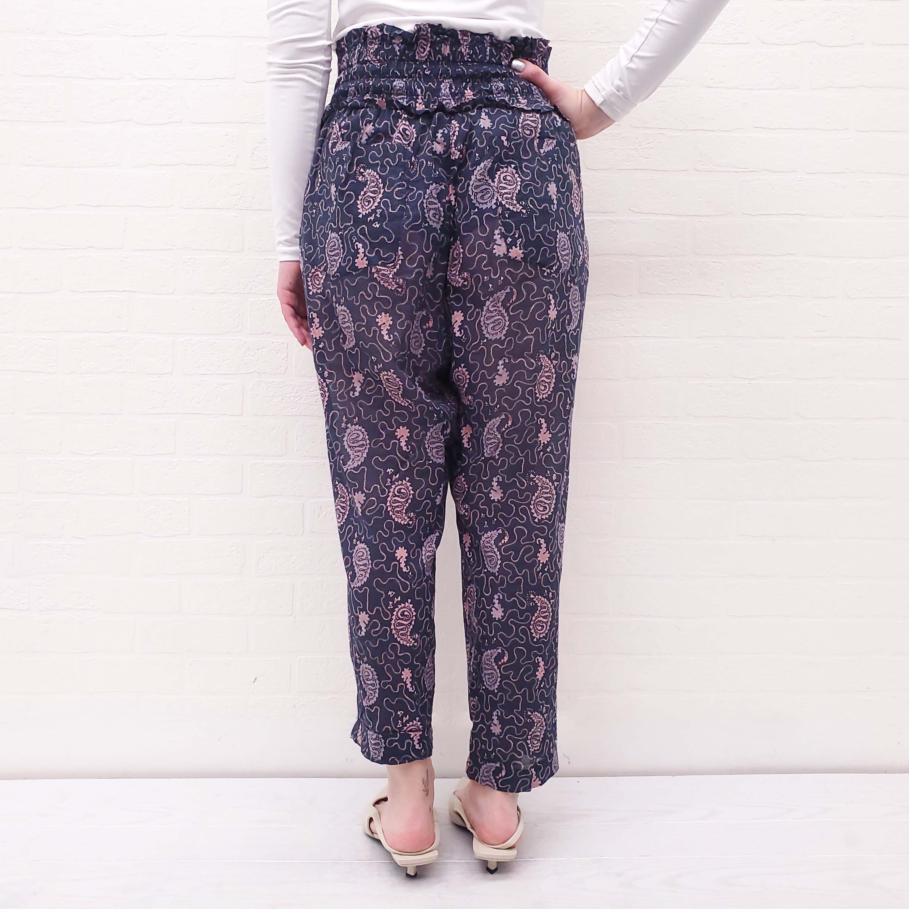 ISABEL MARANT ÉTOILE PATTERNED TROUSERS  WITH ELASTIC WAIST- SIZE 38