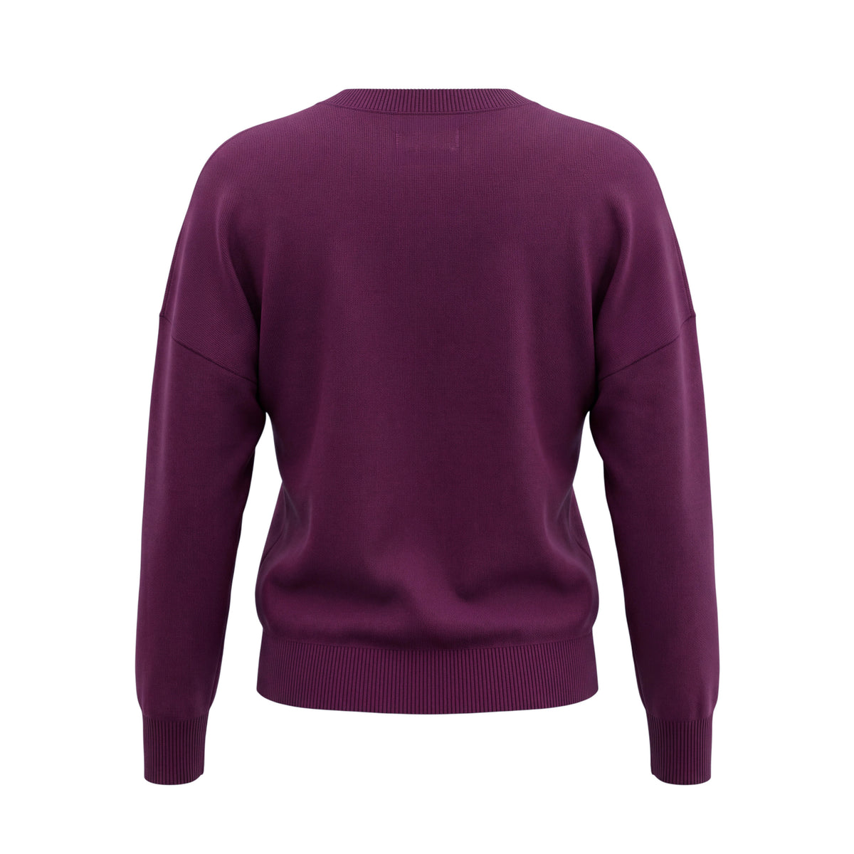 ISABEL MARANT ÉTOILE PURPLE COTTON AND WOOL LOGO CREWNECK SWEATER - SIZE 34