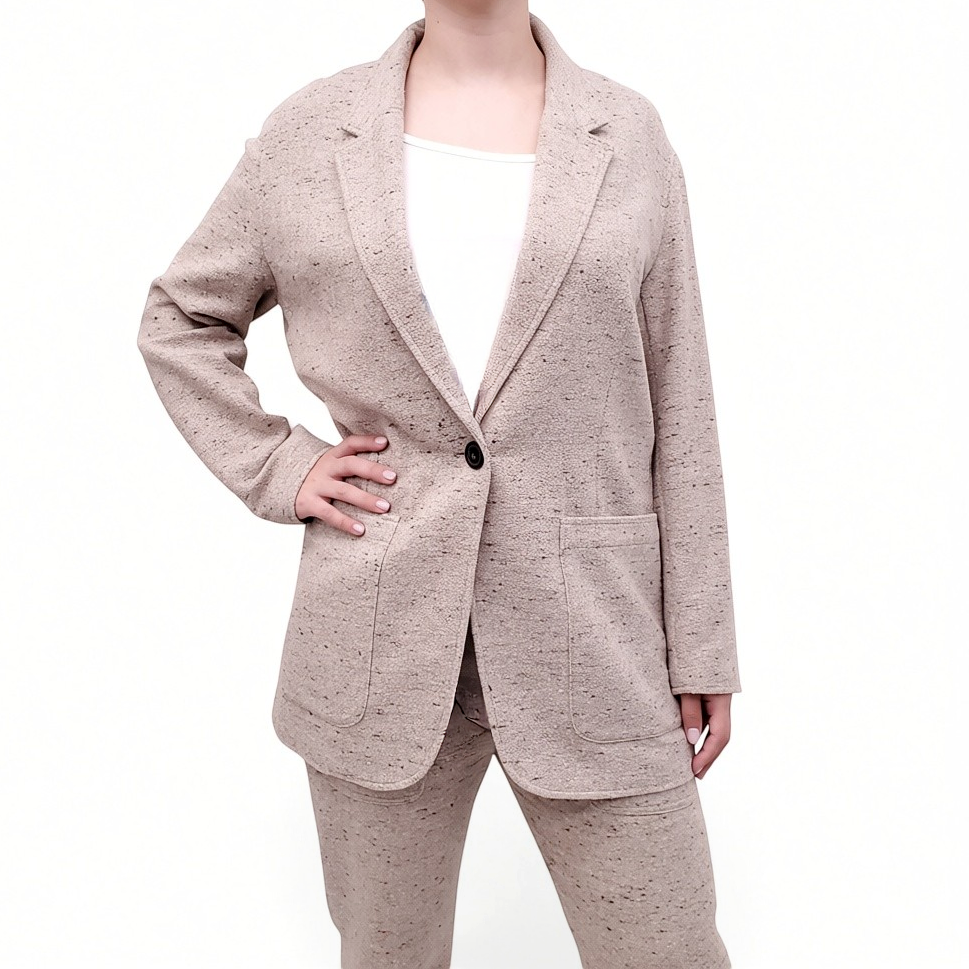 ISABEL MARANT ÉTOILE TAUPE COTTON BLEND SUIT - SIZE 34