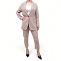 ISABEL MARANT ÉTOILE TAUPE COTTON BLEND SUIT - SIZE 34