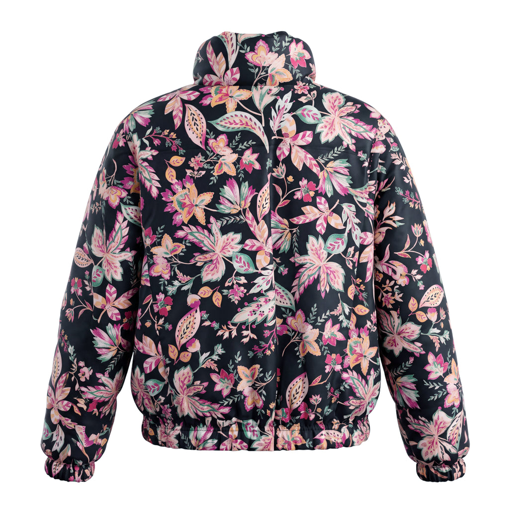 ISABEL MARANT ÉTOILE TEAL DOLORES FLORAL PRINT DRAWSTRING JACKET - SIZE 38
