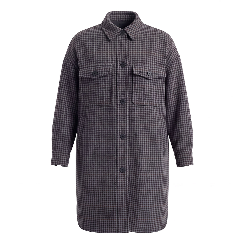 ISABEL MARANT FONTIALI HOUNDSTOOTH VIRGIN WOOL COAT - SIZE 0