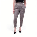 ISABEL MARANT GREY PLAID TROUSERS - SIZE 36