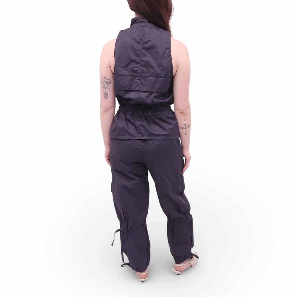 ISABEL MARANT NAVY COTTON PANTS SET - SIZE 40/38