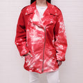 ISABEL MARANT RED TIE DYE DENIM JACKET - SIZE 40