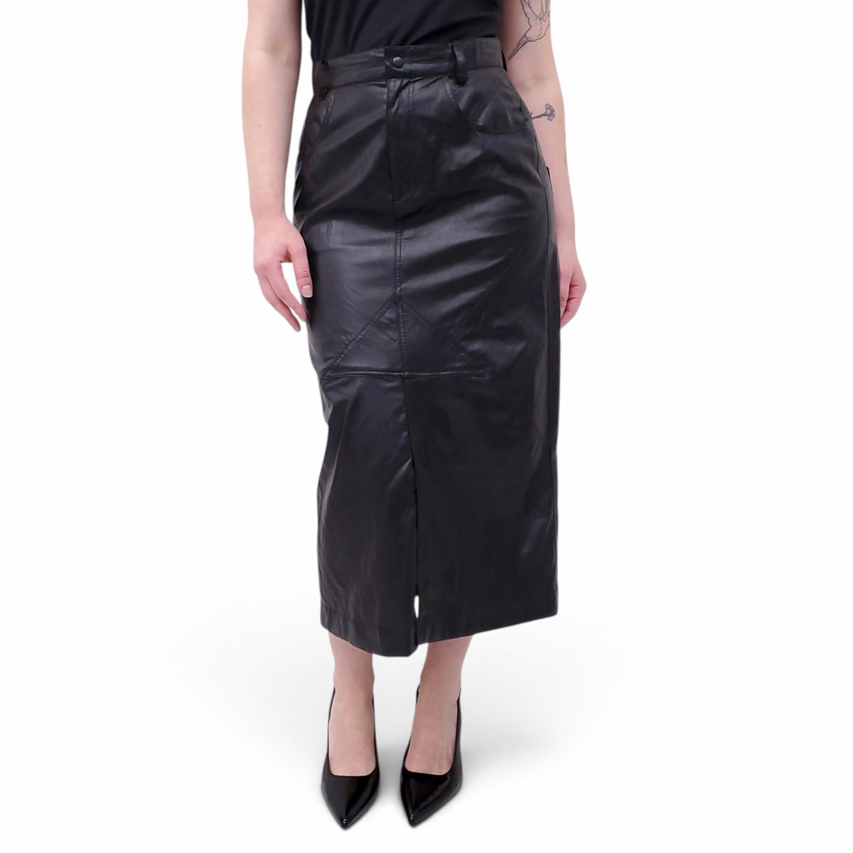 ISABEL MARANT VEGAN LEATHER SKIRT - SIZE 38