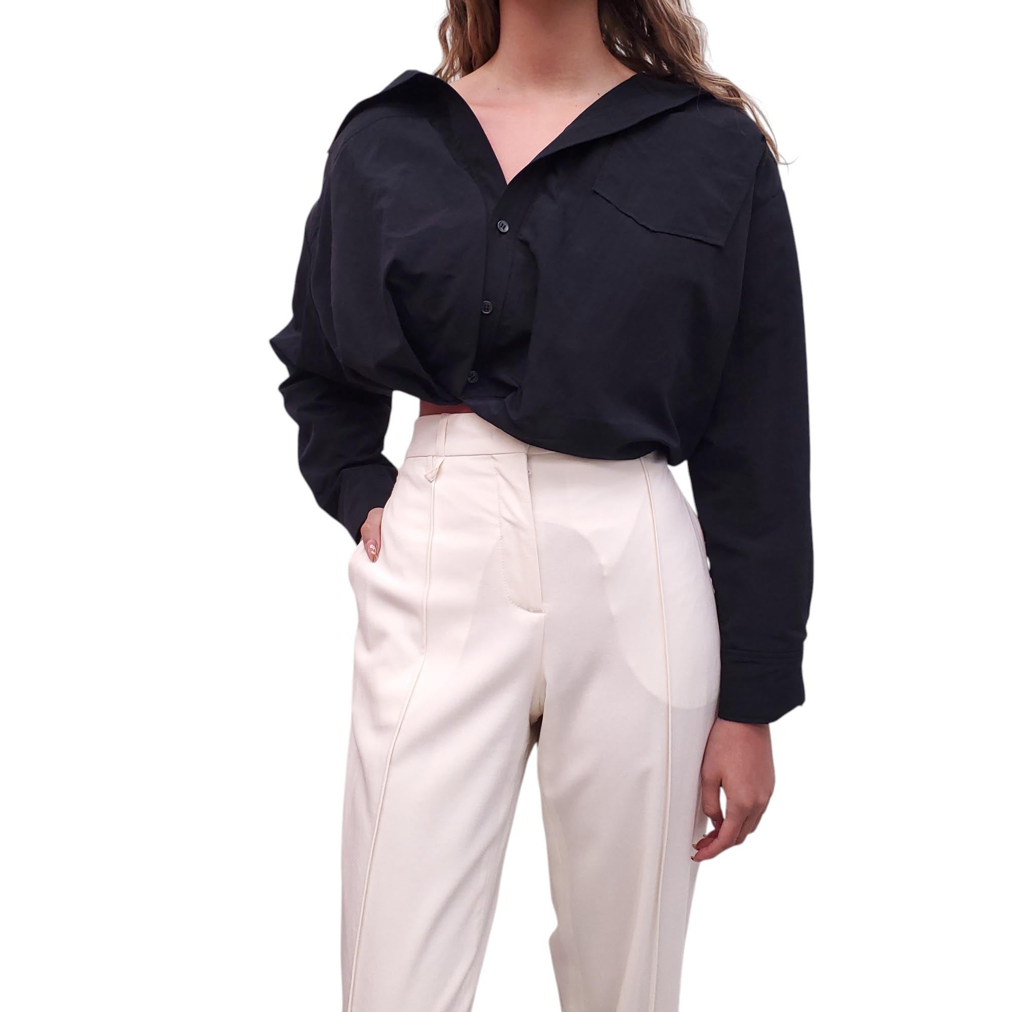 JACQUEMUS BLACK 'LA MONTAGNE' CROPPED JACKET - SIZE 34