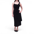 JACQUEMUS BLACK 'LE RAPHIA' RUCHED DRESS - SIZE 38