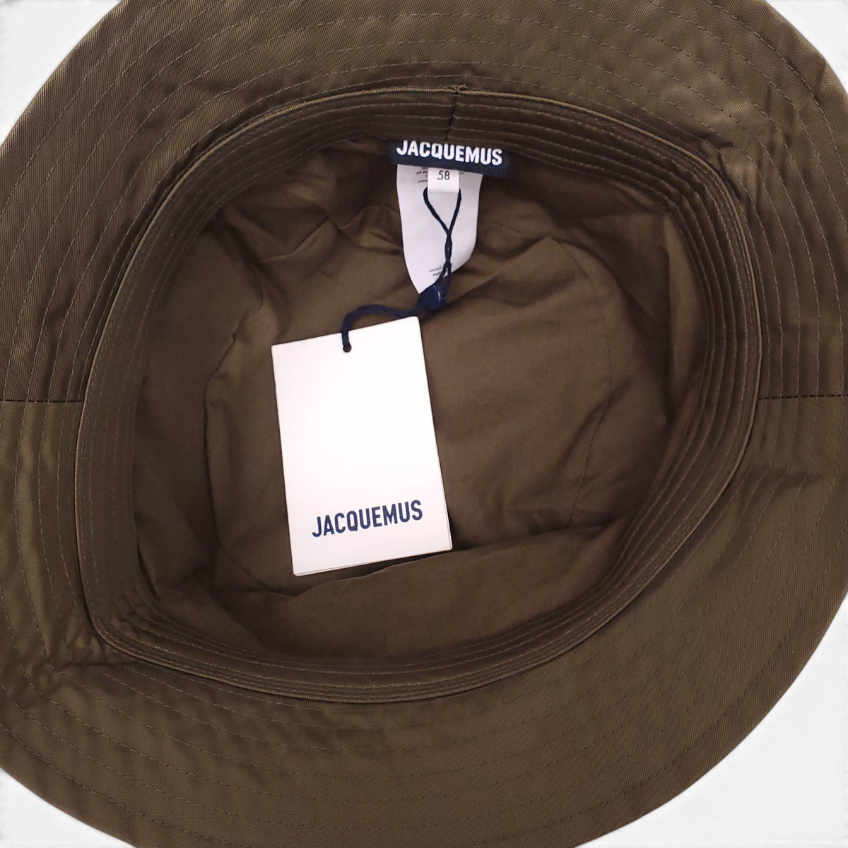JACQUEMUS KHAKI BUCKET HAT - SIZE 58