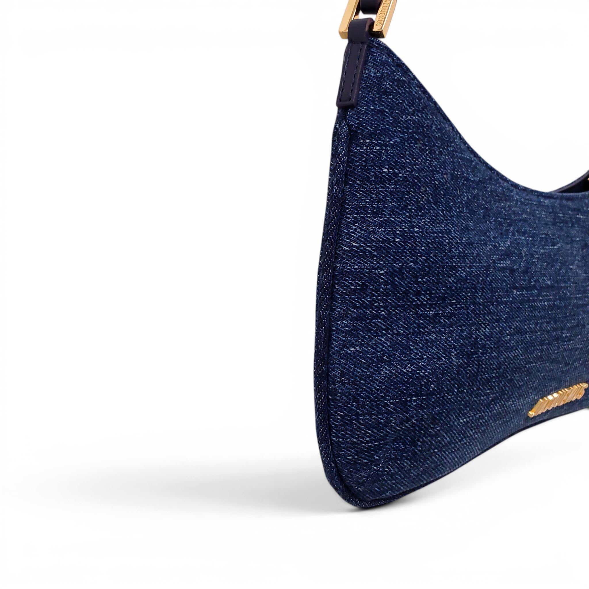 JACQUEMUS LE BISOU DENIM SHOULDER BAG