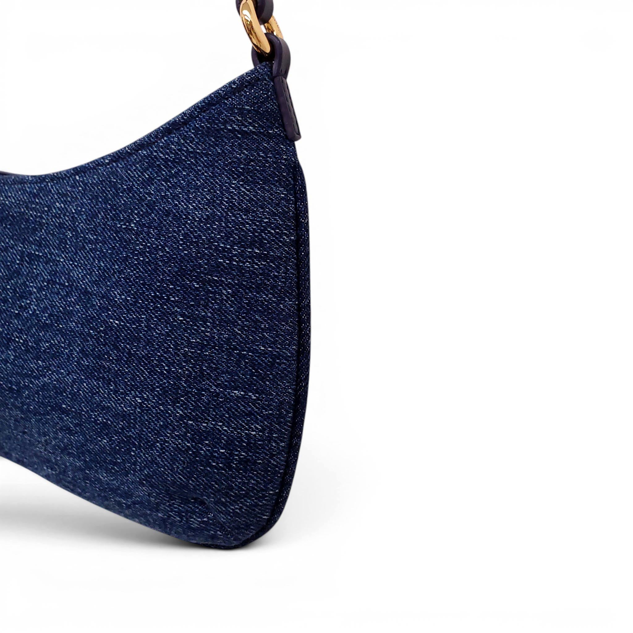 JACQUEMUS LE BISOU DENIM SHOULDER BAG