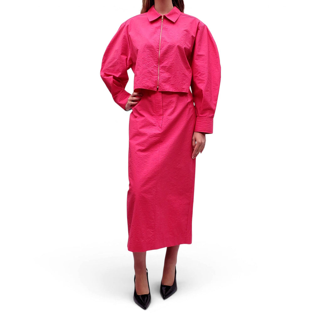 JACQUEMUS PINK 'LA MONTAGNE' CUTOUT DRESS - SIZE 40