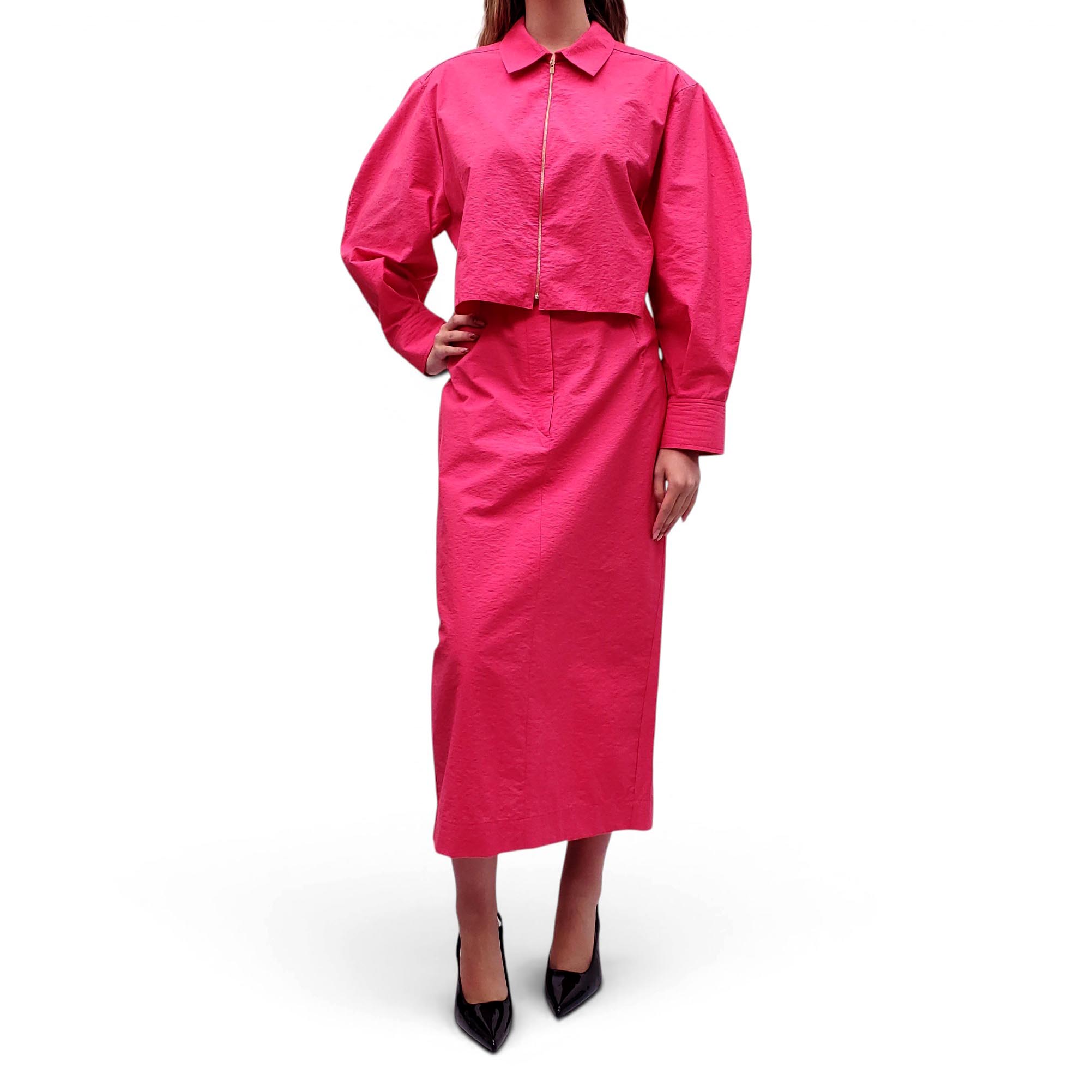 JACQUEMUS PINK 'LA MONTAGNE' CUTOUT DRESS - SIZE 40