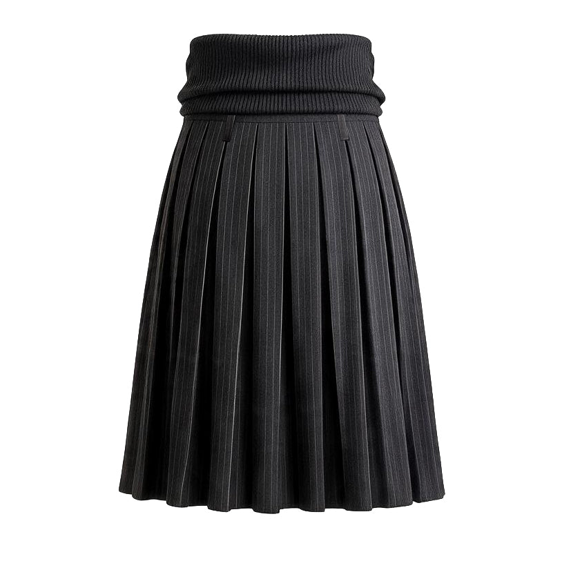 JEAN PAUL GAULTIER STRIPED JACKET WITH MATCHING SKIRT - SIZE 10/8