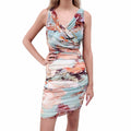JEAN PAUL GAULTIER TURQUOISE FLORAL DRESS - SIZE M