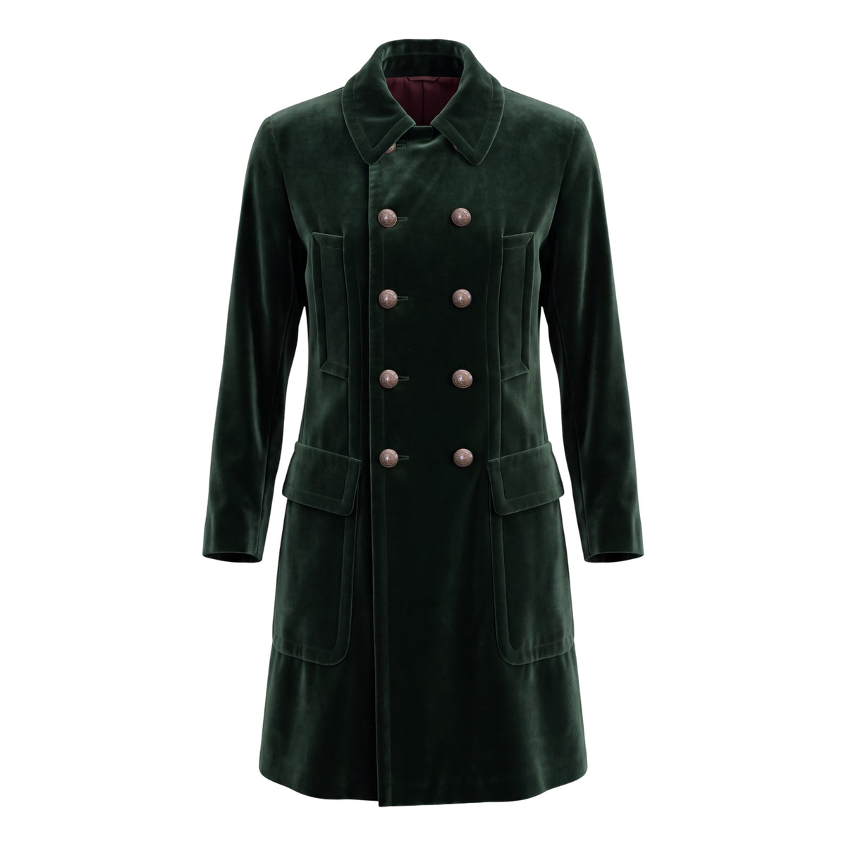 JEAN PAUL GAULTIER VELVET GREEN COAT - SIZE 44