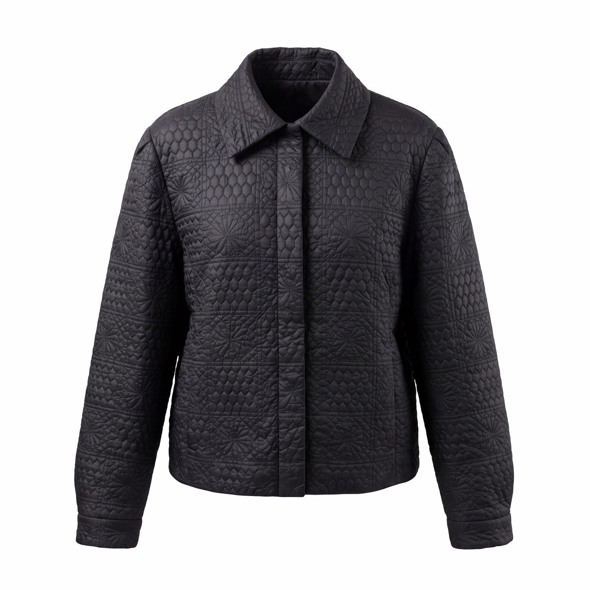 JIL SANDER BLACK EMBROIDERED SHORT JACKET - SIZE 40