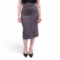 JIL SANDER GREY LONG SKIRT - SIZE 34
