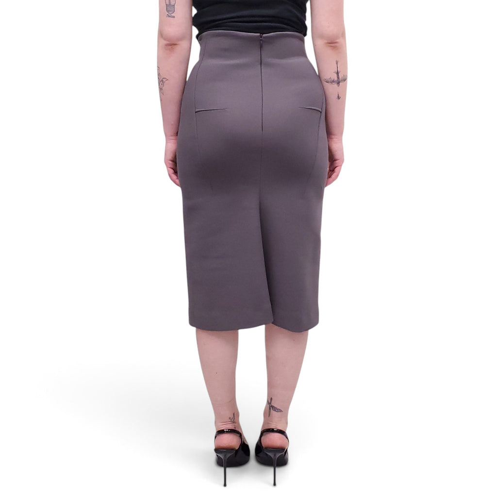 JIL SANDER GREY LONG SKIRT - SIZE 34