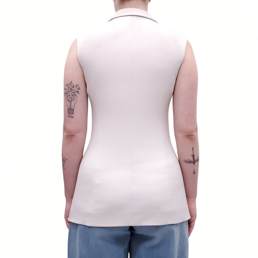 JIL SANDER GREY VEST - SIZE 34