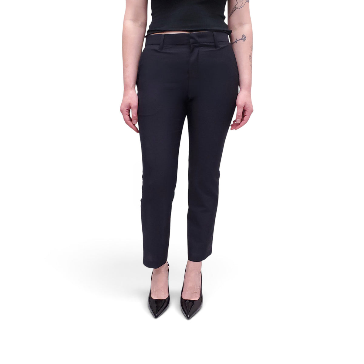 JIL SANDER NAVY TROUSERS - SIZE 36