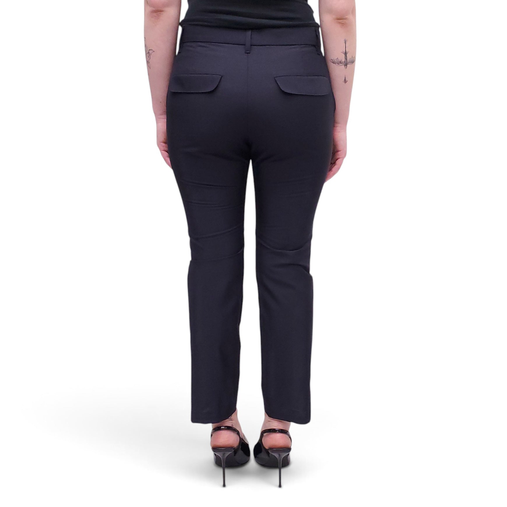 JIL SANDER NAVY TROUSERS - SIZE 36