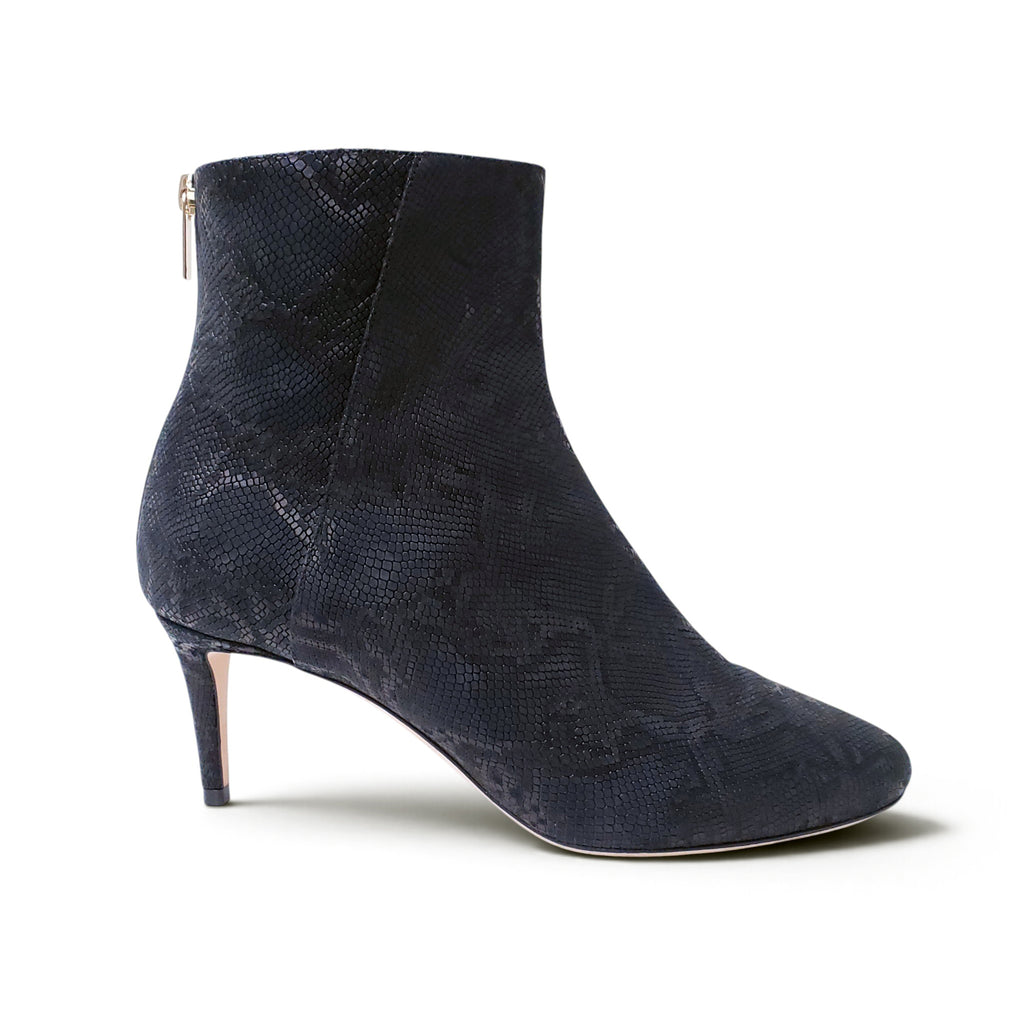 JIMMY CHOO BLACK SNAKESKIN BOOTIES - SIZE 39