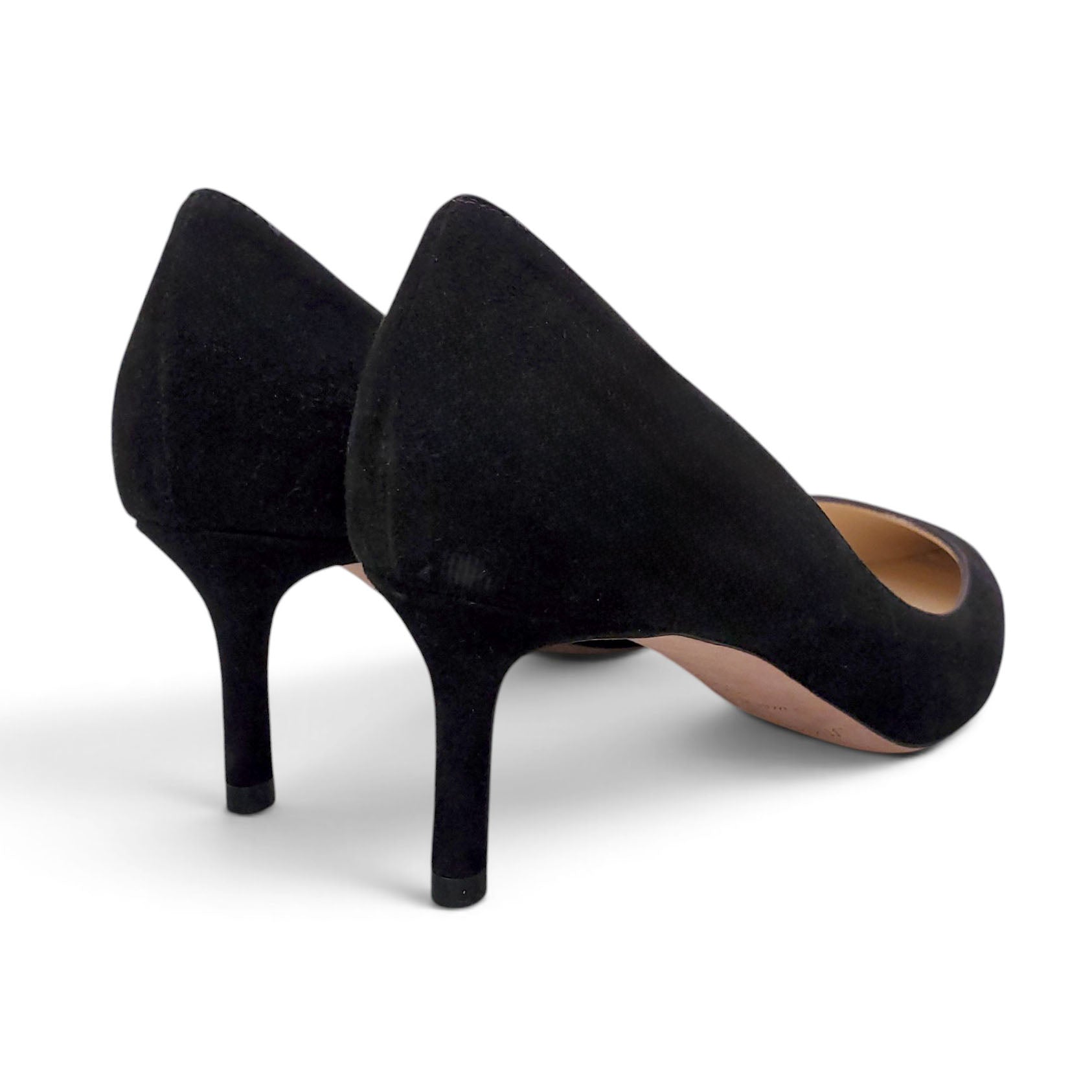 JIMMY CHOO BLACK SUEDE HEELS - SIZE 35
