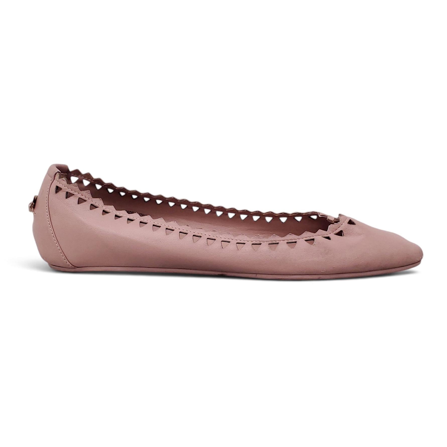 JIMMY CHOO BLUSH PINK FLATS - SIZE 40