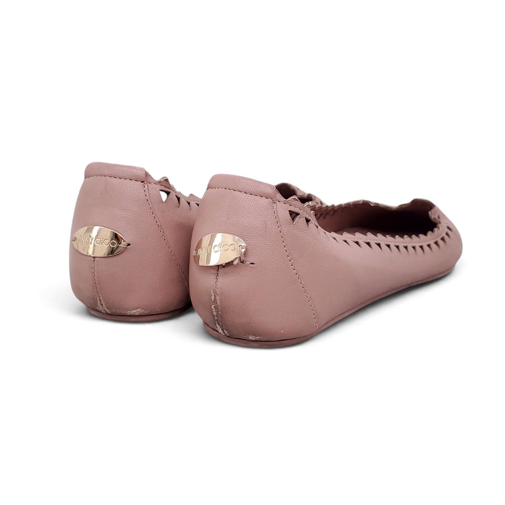 JIMMY CHOO BLUSH PINK FLATS - SIZE 40
