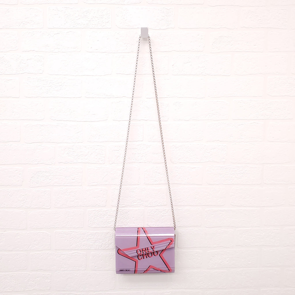 JIMMY CHOO CANDY LOVE HEART 'I WANT CHOO' CLUTCH BAG