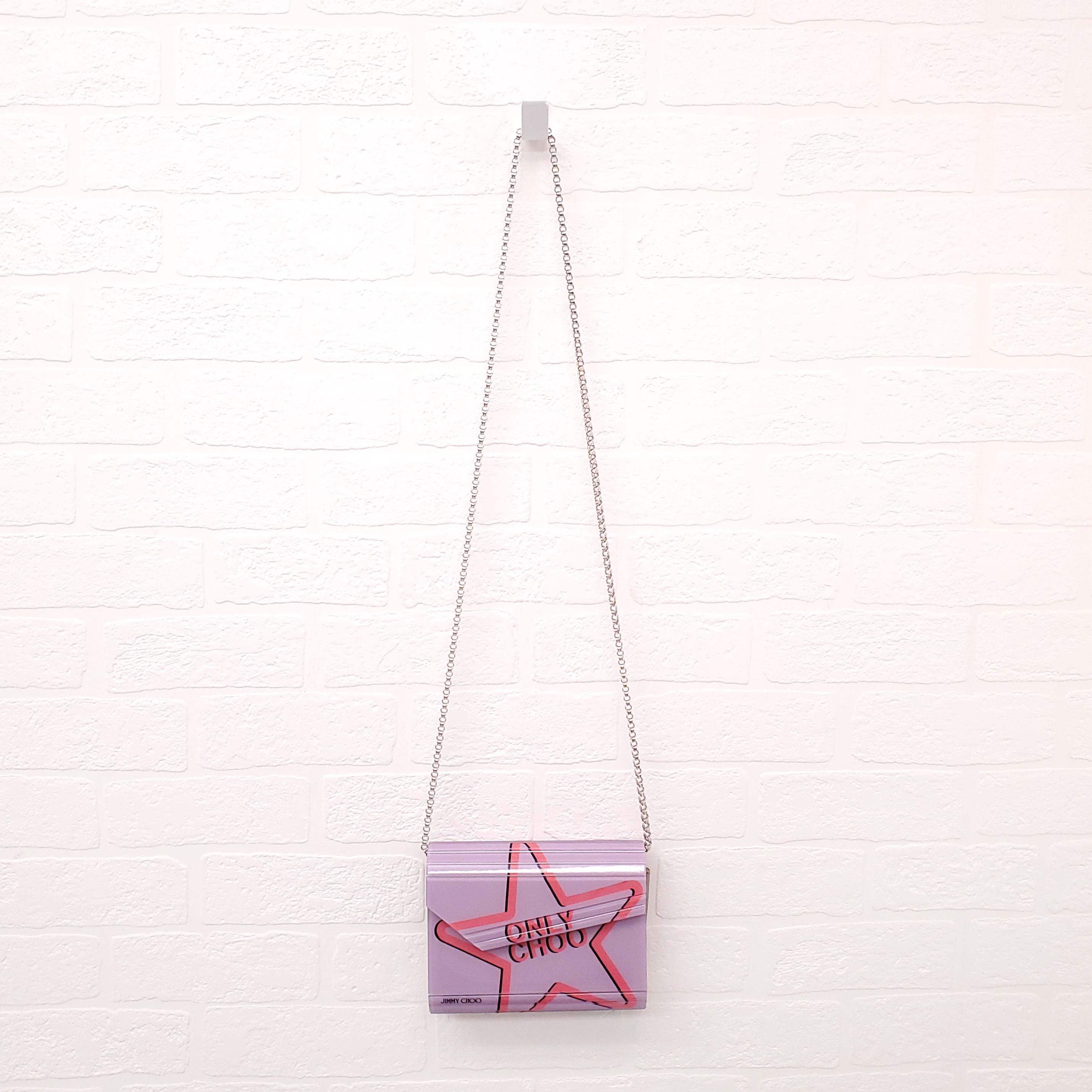 JIMMY CHOO CANDY LOVE HEART 'I WANT CHOO' CLUTCH BAG