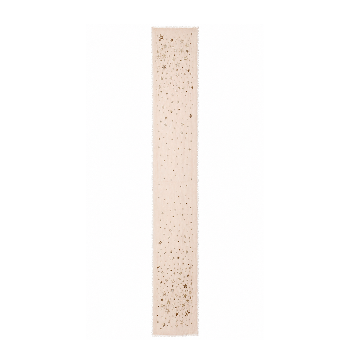 JIMMY CHOO FINE BLUSH PINK STAR METALLIC SCARF