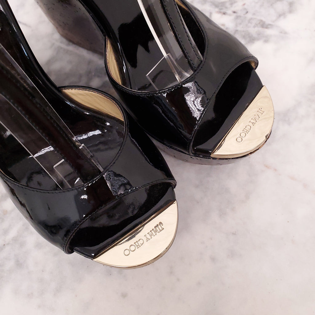 JIMMY CHOO OMBRE WEDGES - SIZE 37