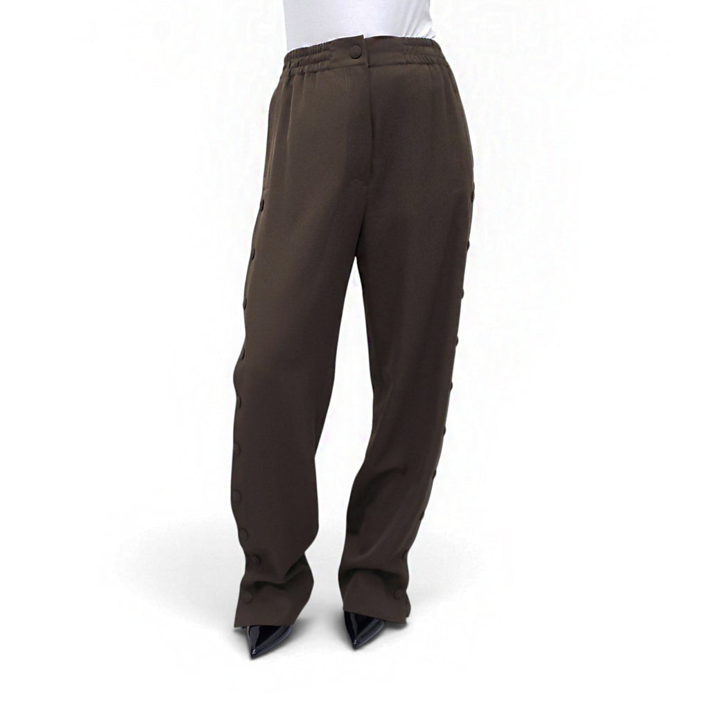 JOSEPH ELASTIC WAIST TROUSERS WITH SNAP - SIZE 38