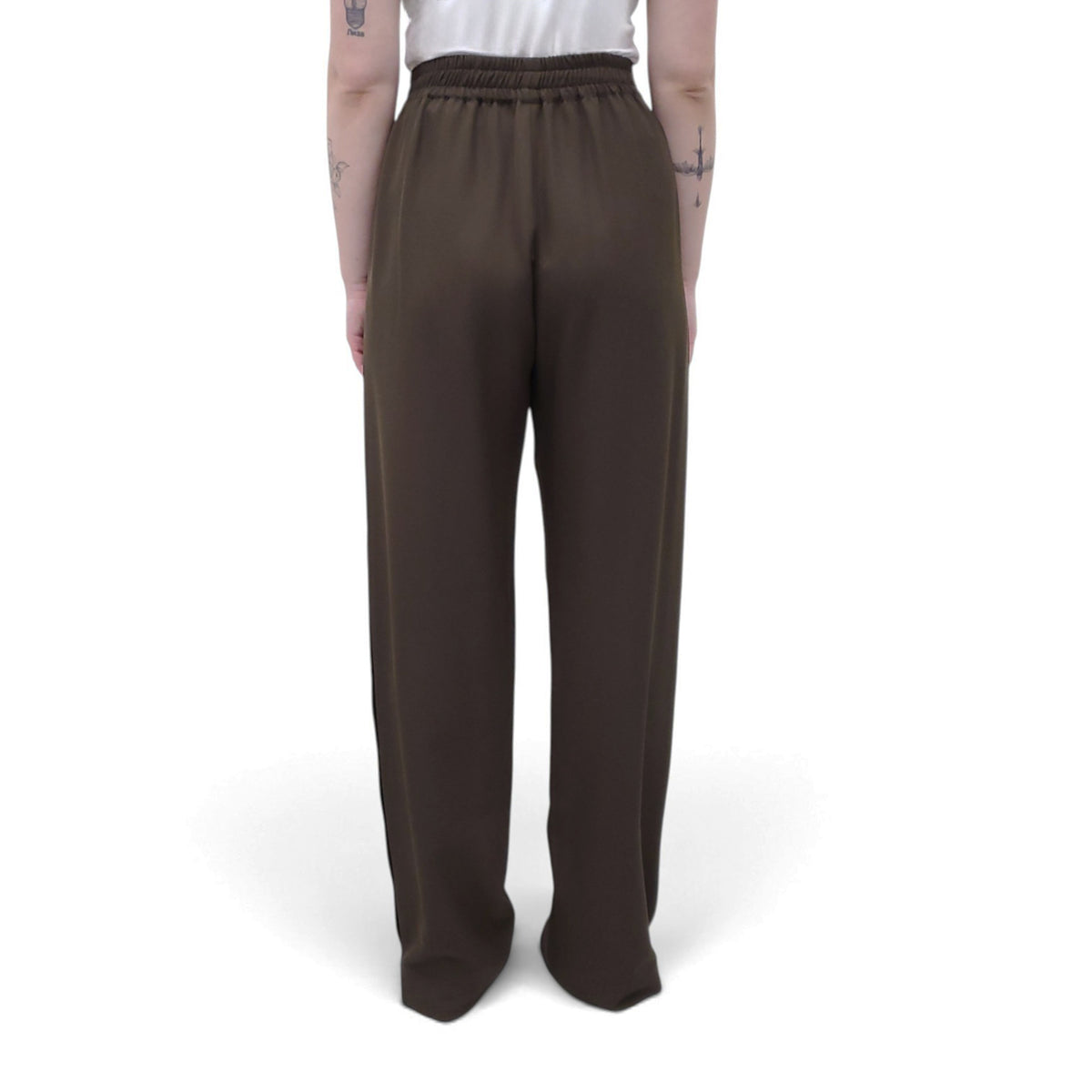 JOSEPH ELASTIC WAIST TROUSERS WITH SNAP - SIZE 38