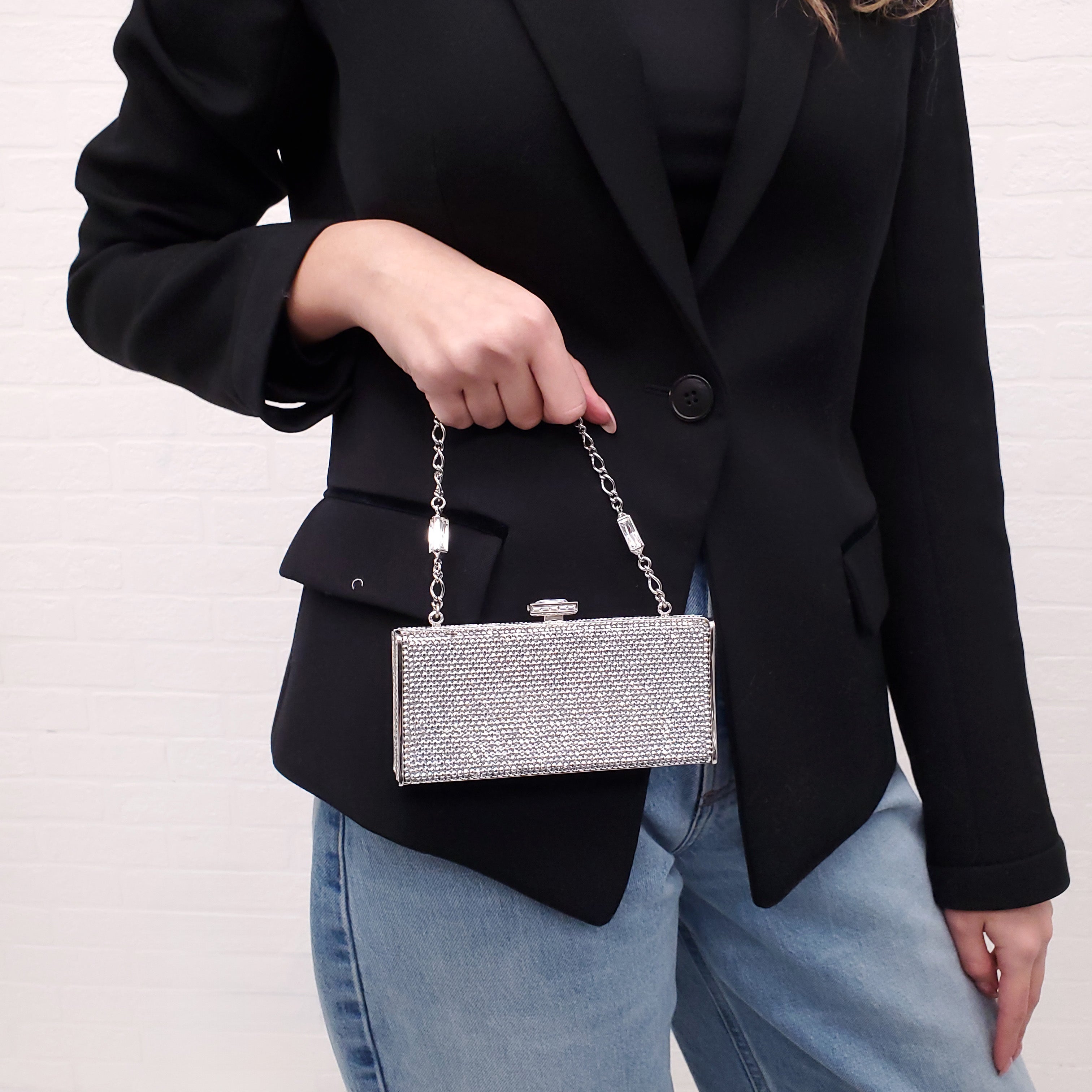 JUDITH LEIBER CRYSTAL BOX CLUTCH