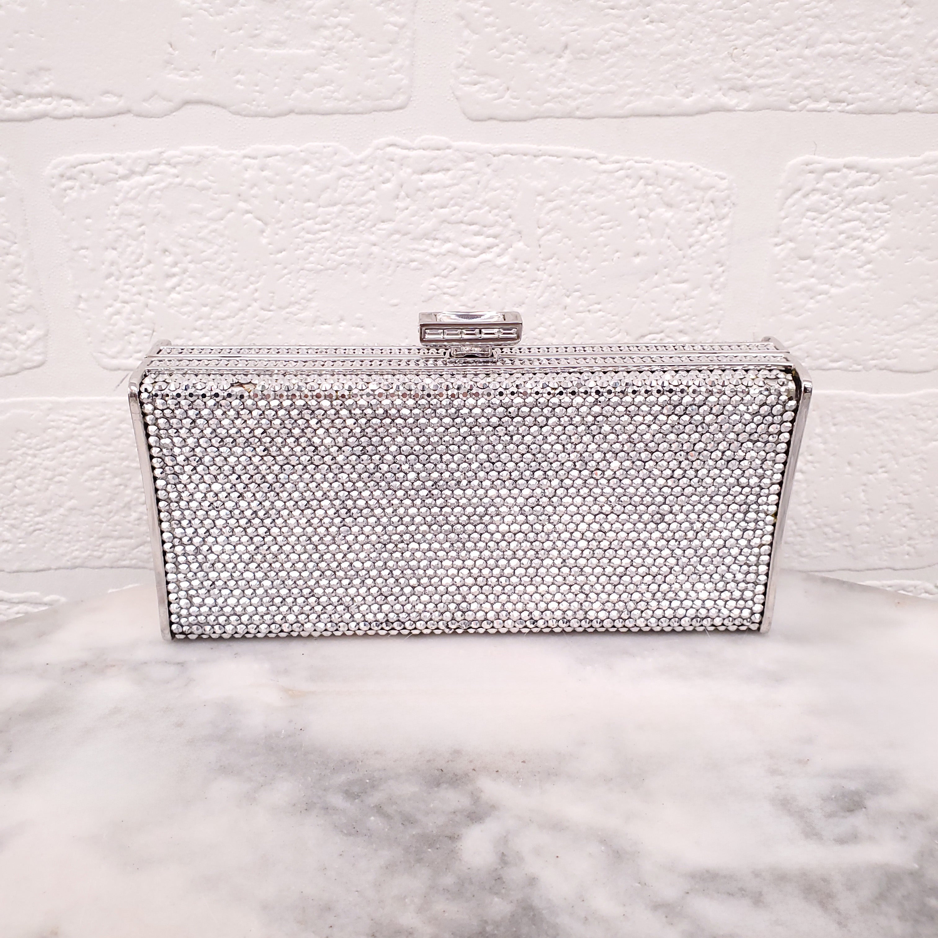 JUDITH LEIBER CRYSTAL BOX CLUTCH
