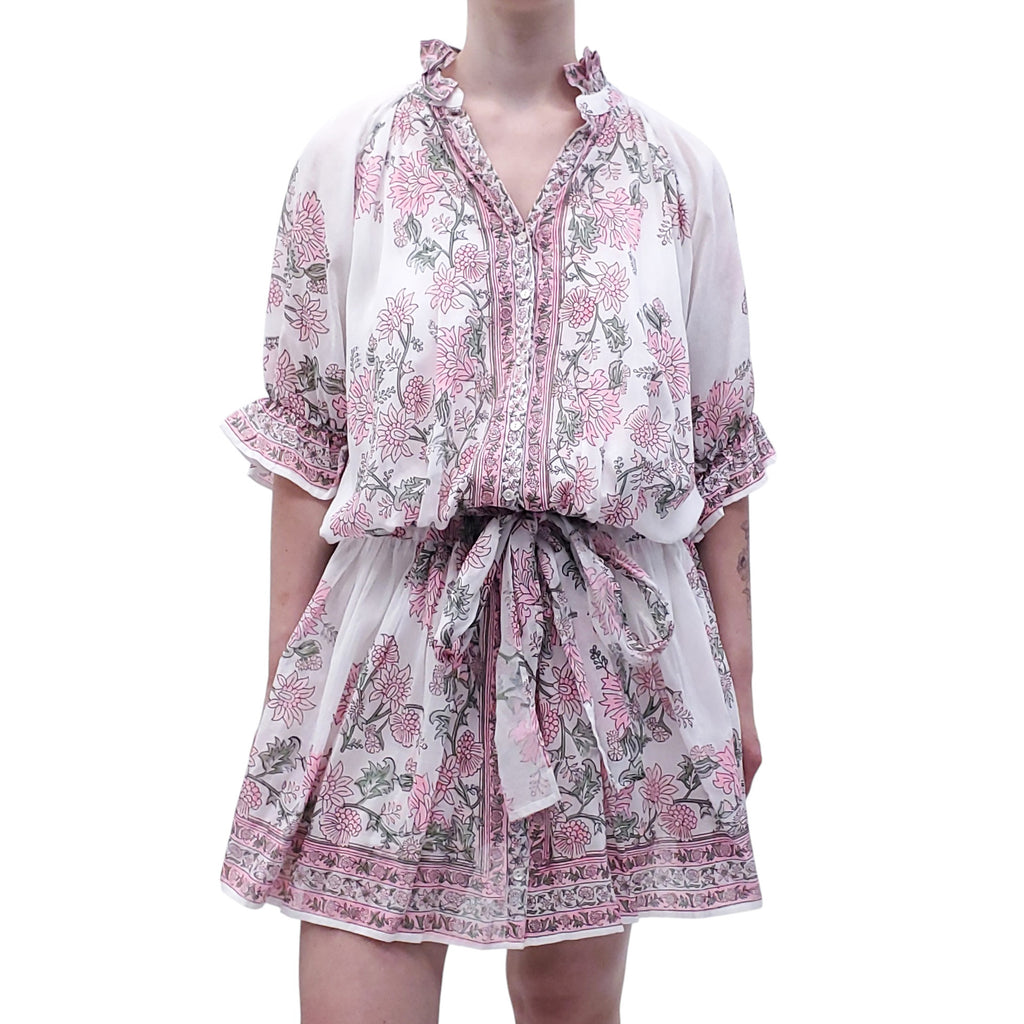 JULIET DUNN FLORAL PATTERNED DRESS - SIZE 3 (M/L)