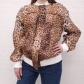 JUST CAVALLI LEOPARD SILK BOMBER JACKET - SIZE 38